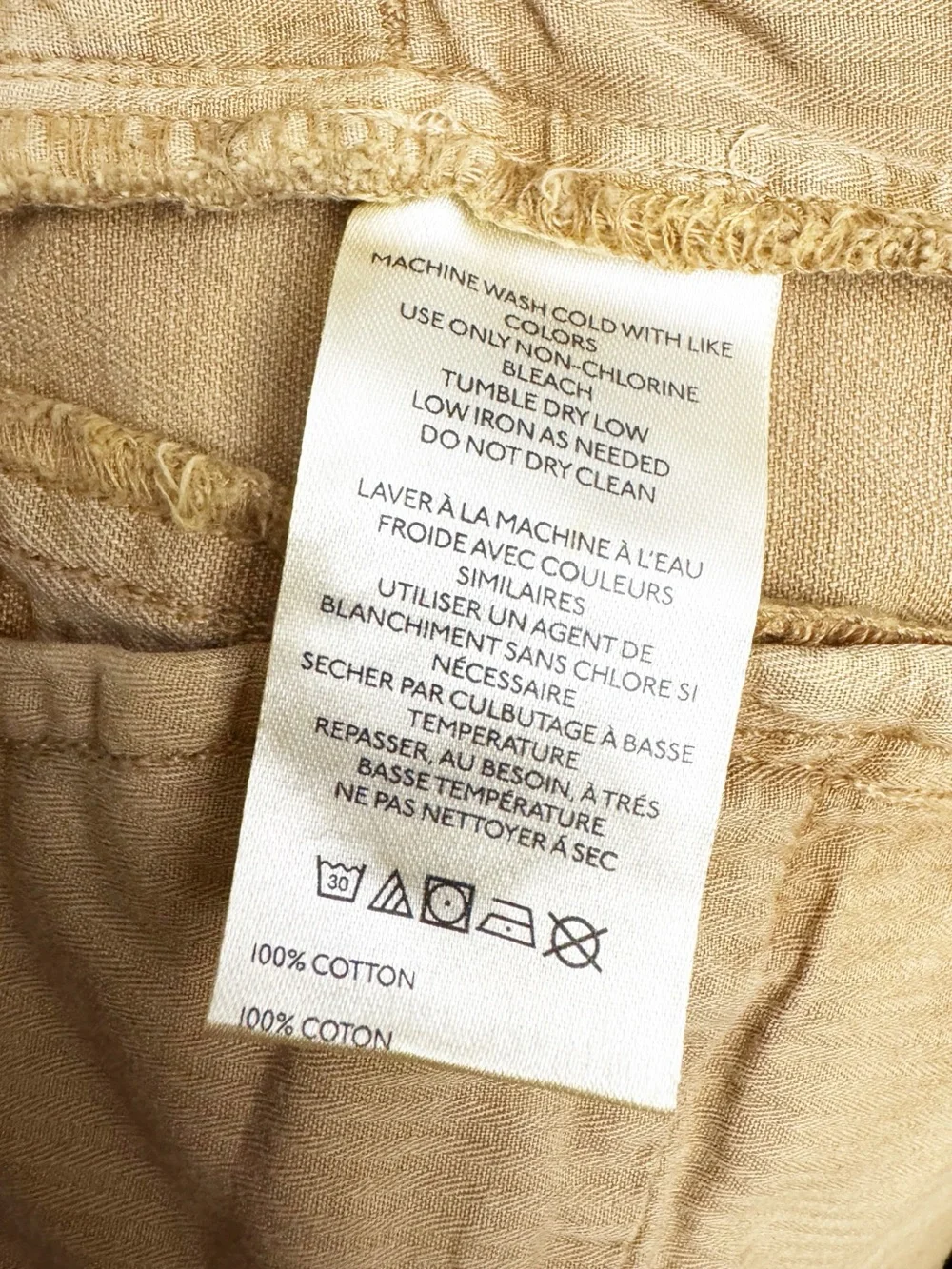 Free People Lay Down Chino Barrel Leg Trouser Pants